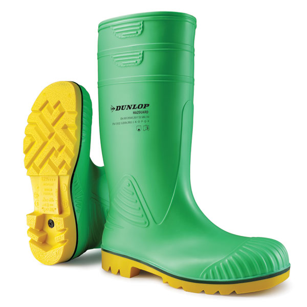 BOTTES DUNLOP ACIFORT HAZGUARD SÉCURITÉ TOTALE VERTE TAILLE 46