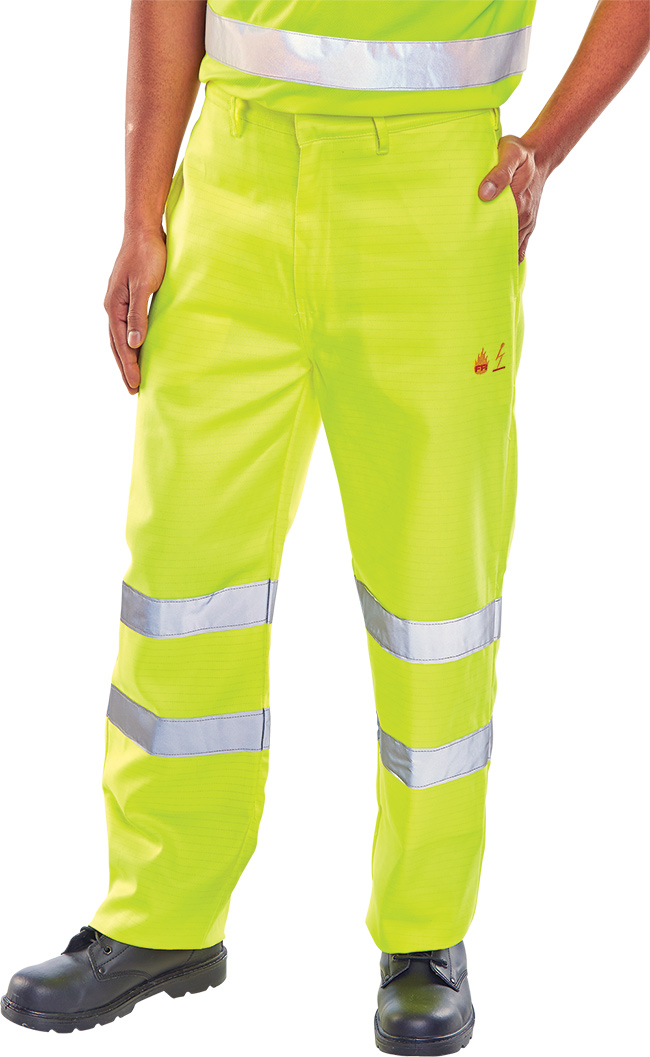 PANTALON TESLA FR/AS TRS EN471 JAUNE