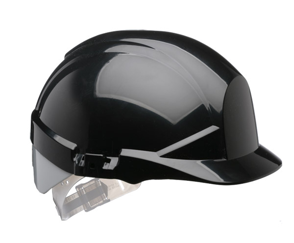 CASQUE REFLEX NOIR À CLIQUET AVEC ÉCLAIR ARGENTÉ