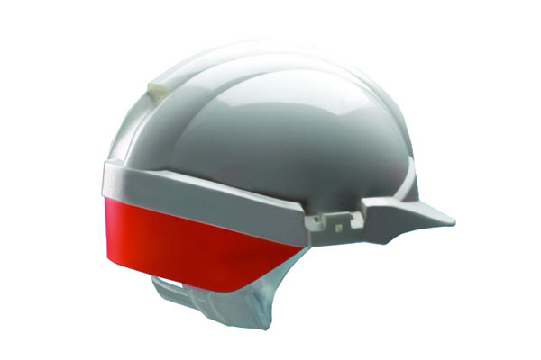 CASQUE DE SÉCURITÉ REFLEX BLANC AVEC FLASH ARRIÈRE ORANGE