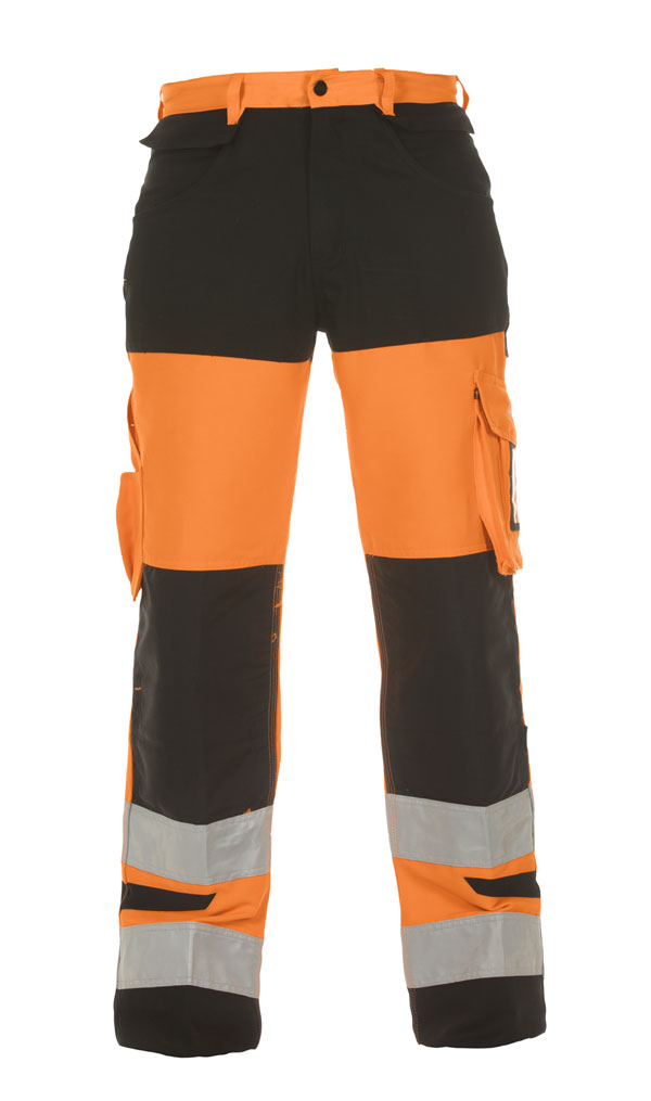 PANTALON HAUTE VISIBILITÉ HERTFORD BICOLORE ORANGE/NOIR