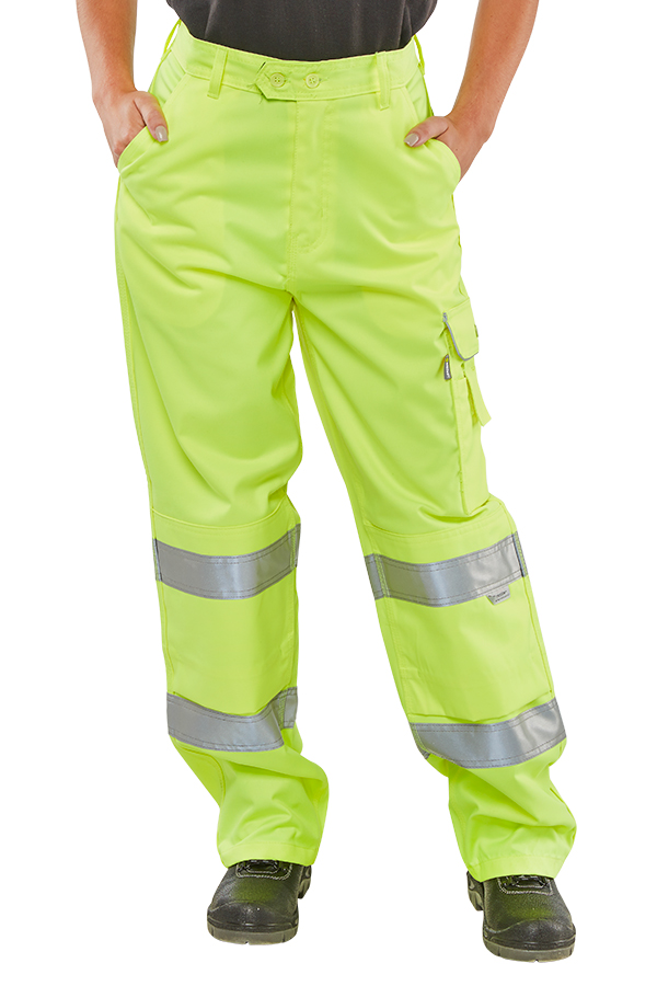 PANTALON FEMME EN ISO 20471 JAUNE