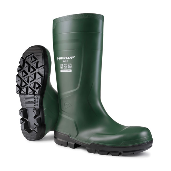 BOTTES WORK-IT FULL SAFETY PVC WELLINGTON VERTES SZ TAILLE 36